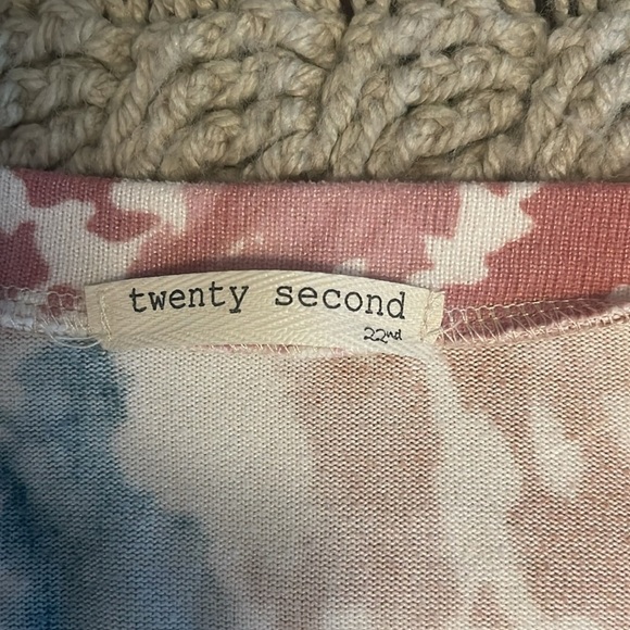 Twenty Second Tunic Tie-dye long sleeve tie waist top women’s sz‎ L Rust & green - Picture 9 of 11